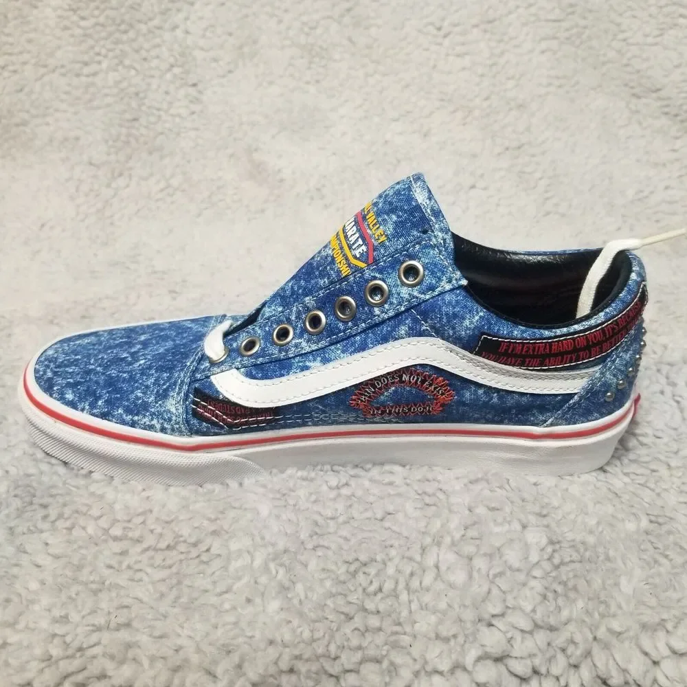 Vans‎ X Cobra Kai Eagle Fang Karate Denim Old Skool Shoes US 7 M / 9 Women NEW